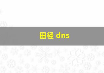 田径 dns